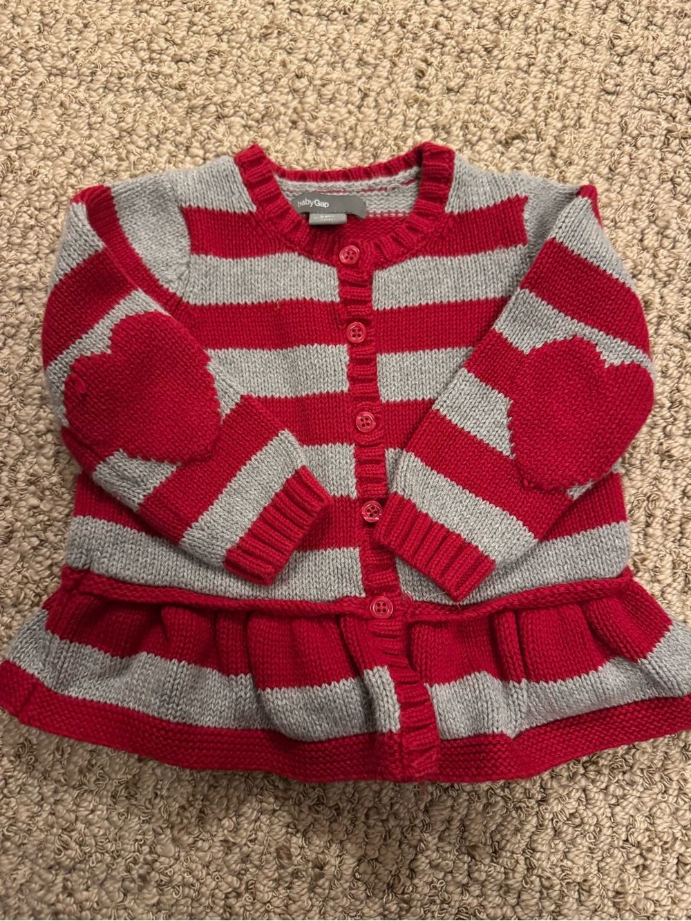 Baby gap 6-12 heart cardigan sweater
